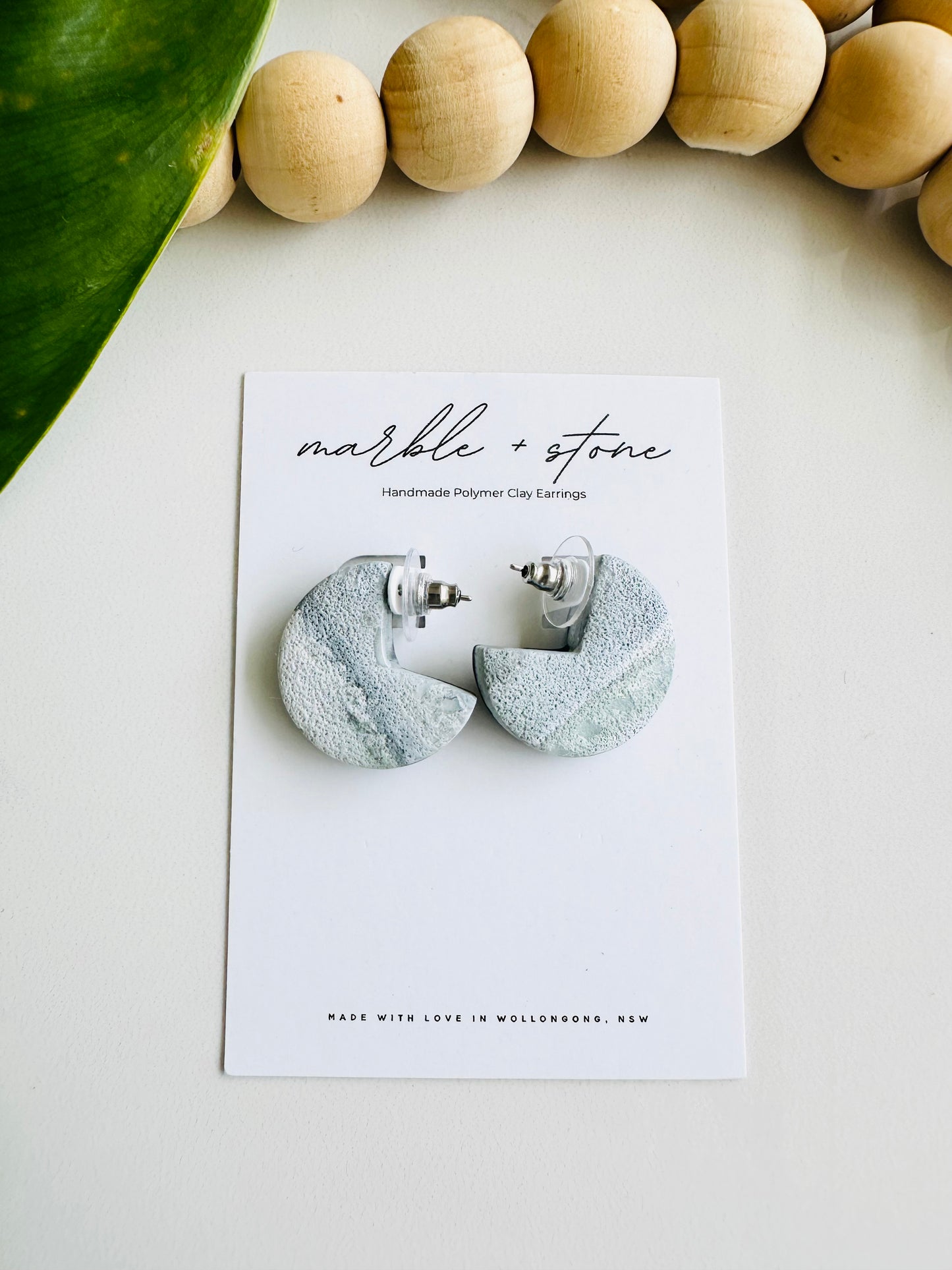 Block hoop - black/mix of greens