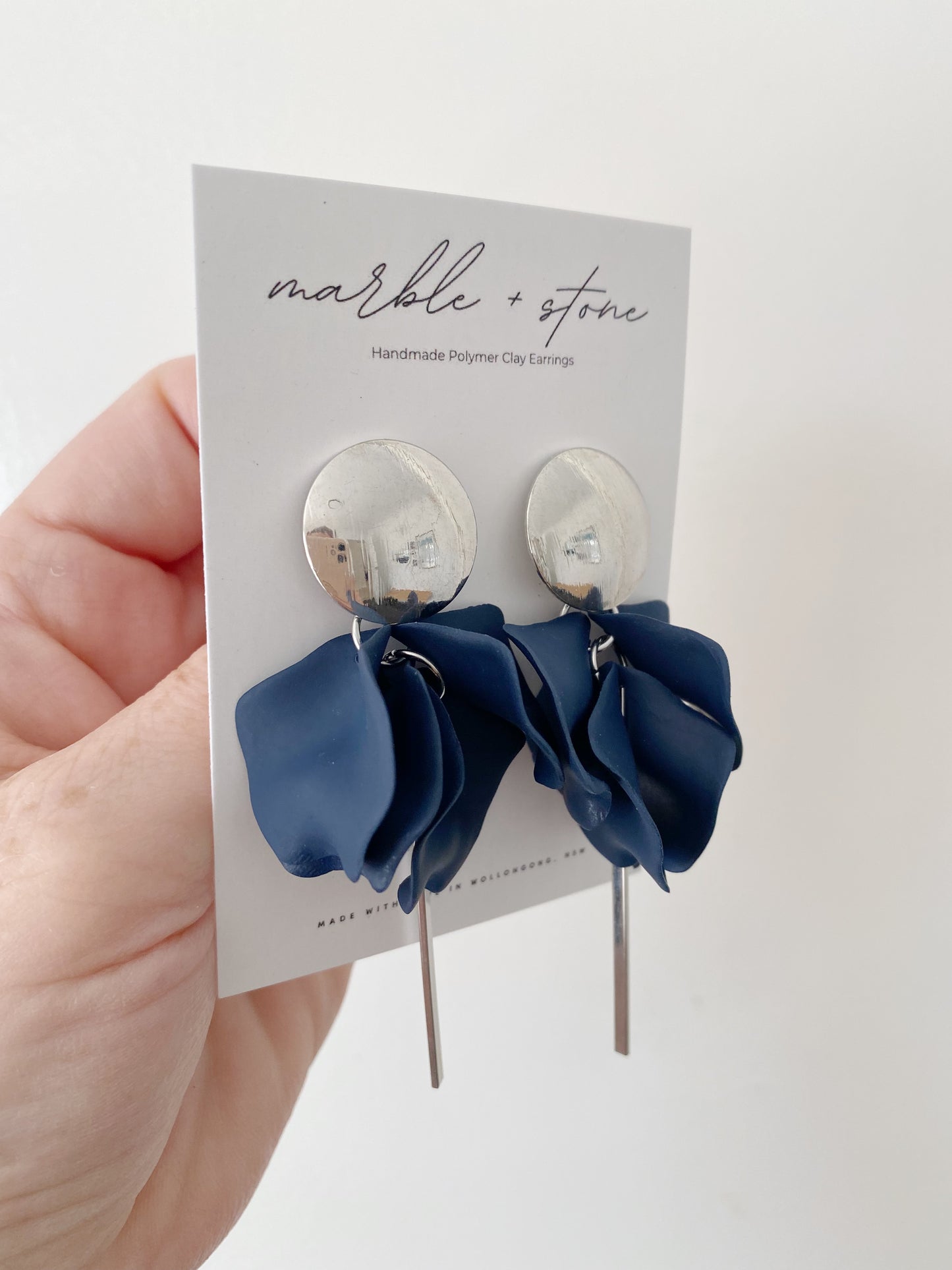 Petal - navy and silver