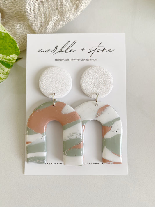 Abby - green/white/dusty pink