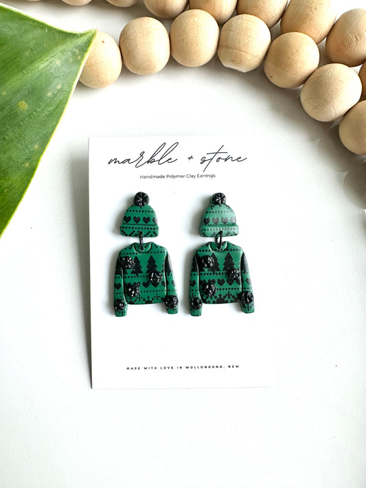 Christmas - green sweater set