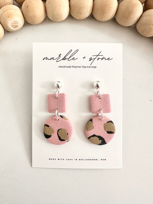 Pink/black leopard print