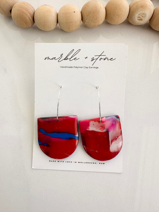 Josie - pink, red, blue and white