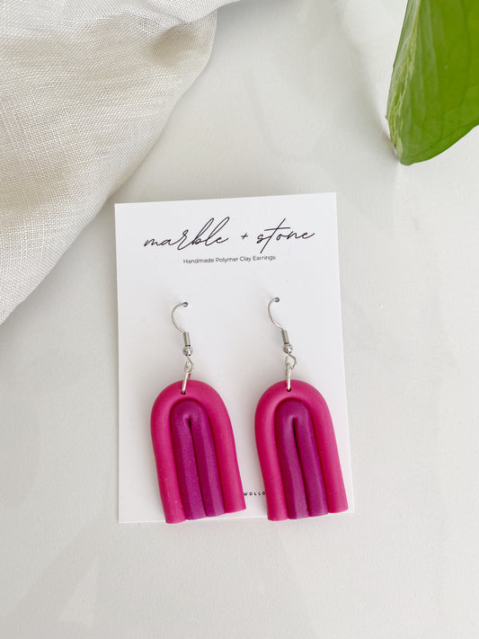 Pink and purple 3D rainbow