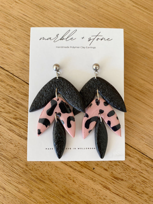 Cleo - deep nude leopard print