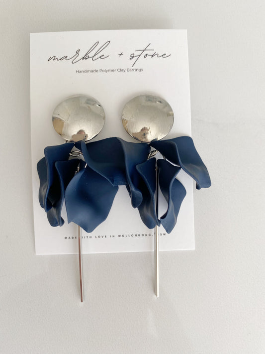 Petal - navy and silver