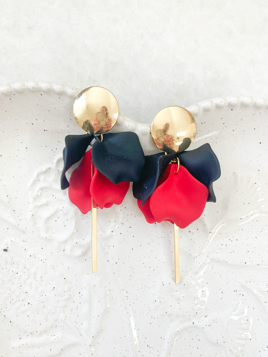 Petals - black/red with gold