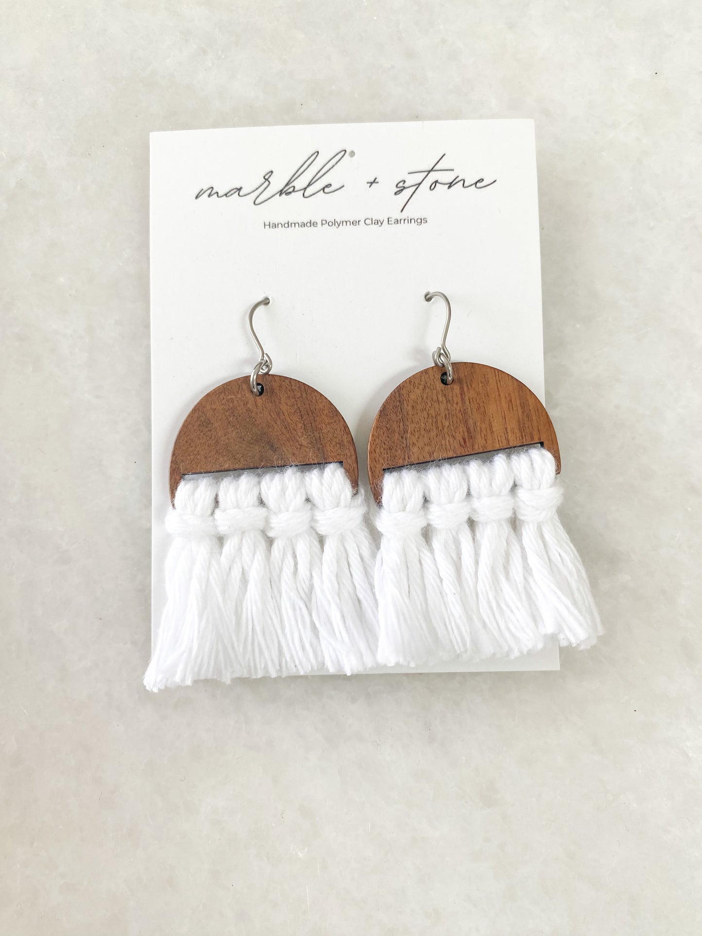 Timber and tassel - white