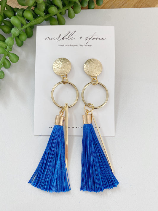 Tassel and gold - blue