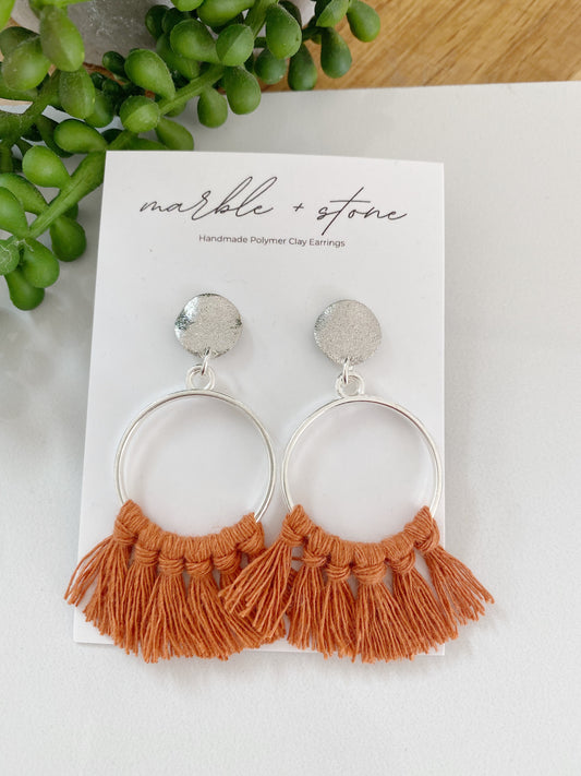 Tassel and silver - terracotta